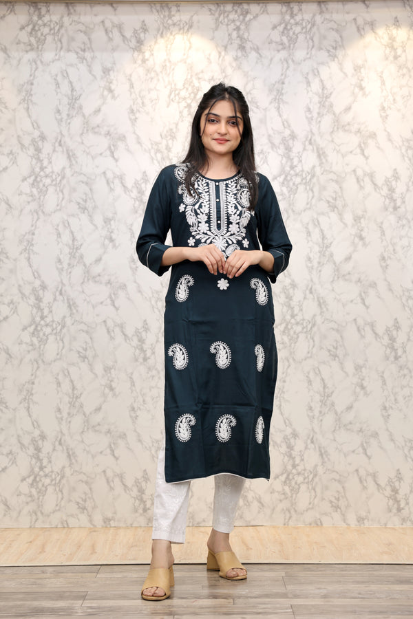 Lakhnavi Work Kurti