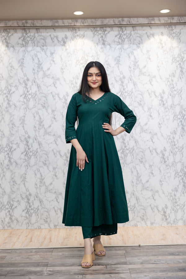 Long Anarkali Kurti with culottes pant